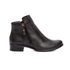 Bota Feminina Santo Charme em couro preto cano baixo R14003.