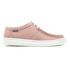 Sapato London Sport couro rosa claro, sola borracha e palmilha anatômica.
