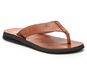 Chinelo de Couro Unissex Estiloso Macio Caramelo