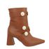 Bota Damers Feminina Salto Bloco Broche Dourado Canela