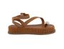 Sandália Damers Feminina Flat Plataforma Strass 