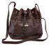 Bolsa Saco Couro Legitimo Liso chocolate ref:DM-13