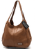 Bolsa media couro legítimo caramelo ref: DM-06