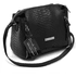 Bolsa pequena couro legítimo croco preta ref:DM-07CR
