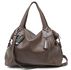 Bolsa grande couro legitimo chocolate ref:DM-01