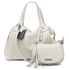 Bolsa grande e mini couro legitimo off white ref:DM-01A