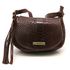 Mini Bolsa Couro Legitimo Croco chocolate ref:DM-15CR