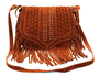 Bolsa Couro Legítimo camurça caramelo ref:DM-16CM