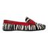 Mocassim Em Couro Zebra / Vermelho