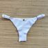 Tanga Fio em Dobra Com Regulagem Branco Textura