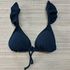 Top Cortininha com Babado Preto Textura