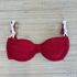 Top Meia Taça Verona Vermelho Textura