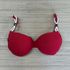 Top Meia Taça com detalhes Vermelho Textura