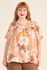 Blusa Bata Viscose Estampa Tropical Rosé - Plus Size