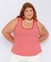 Blusa Regata Listra Vermelha - Plus Size