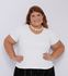 Blusa Malha Ribana Branca - Plus Size