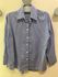 Camisa Social Algodão Azul Listra - Plus Size