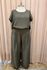 Calça Pantalona Social Viscose Verde Militar - Plus Size