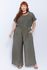 Calça Pantalona Social Viscose Verde Militar - Plus Size