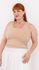 Top Segunda Pele Malha Bege - Plus Size