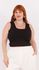 Top Segunda Pele Malha Preto - Plus Size
