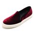 Tênis Feminino Slip On Veludo Bordô