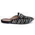 Mule Feminino Bico Fino Sintético Zebra