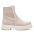 Bota Coturno Feminino Lara Tratorado Couro Floater Off White