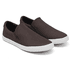 Slip On Casual em Lona Solado Borracha Café Sola Mustang