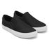 Slip On Casual em Lona Solado Borracha Preto Sola Blogueira