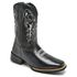 Bota Texana Masculina Cano Longo Bico Quadrado Preto e Preto