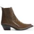 Bota Country Masculina Couro Legítimo Jacaré Caramelo