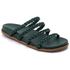 Chinela Feminina Rasteira Croco Verde Militar