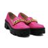 Sapato Mocassim Feminino Oxford Tratorado Napa Pink