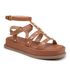 Sandália Feminina Papete Flatform Napa Caramelo