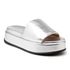 Tamanco Papete Feminino Flatform Prata
