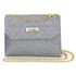 Clutch Feminina Prata Gliter 