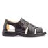 Sandália Masculina Conforto Elástico em Couro Legitimo Preto