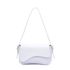 Bolsa Feminina de Ombro Baguete Off White com Fechamento