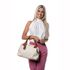 Bolsa Feminina Dhaffy Báu Grande Caramelo com Off White