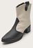 Bota Feminina Western Mescla Off White e Preto Cano Médio Dhaffy 