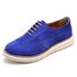 Sapato Social Feminino DiConfort Oxford Camurça Azul Bic