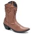 BOTA FEMININA COUNTRY BICO FINO CANO MEDIO DICONFORT CARAMELO