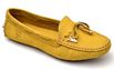 Mocassim Drive Sapatilha Feminina Via Confort Couro Amarelo