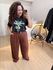 CALÇA PANTALONA VISCOLINHO - MARROM