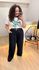 CALÇA PANTALONA VISCOLINHO - PRETA