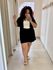 CONJUNTO KIMONO COM SHORT - PRETO