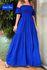 Vestido Longo Lastex Ciganinha Azul