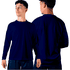 Camiseta Dryfit Manga Longa Básica Lisa Azul 