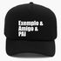 Boné Exemplo & Amigo & Pai preto 